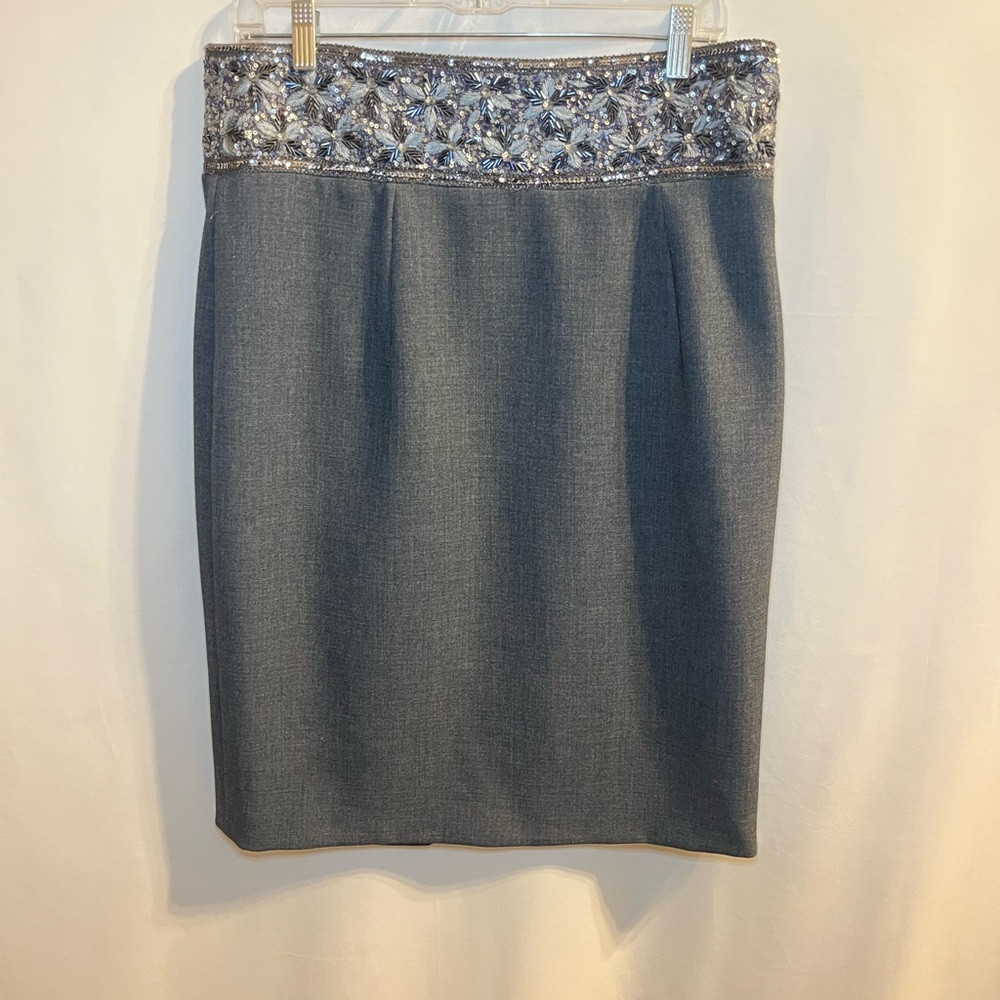 JIKI Monte Carlo Skirt Charcoal with Beaded Waist. Womens XL